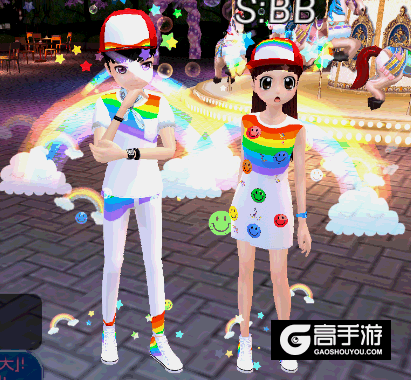 《恋舞OL》好厉害的衣服！彩虹可以在身上流动！