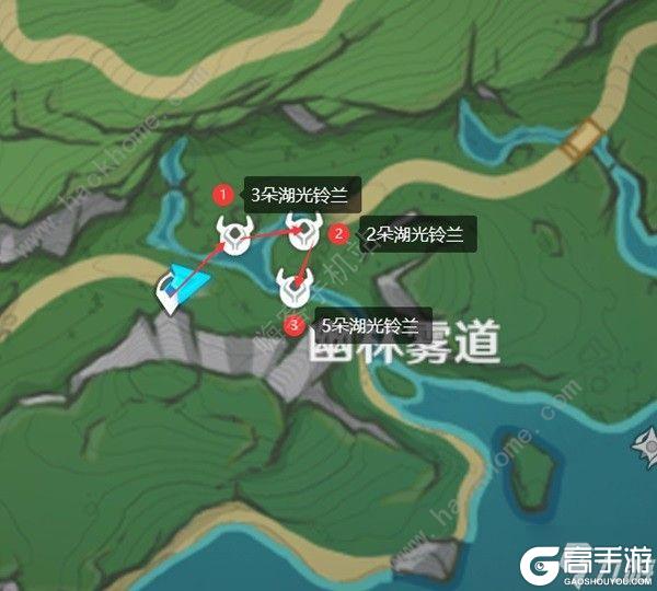 原神新版本湖光铃兰采集路线是什么 最新湖光铃兰采集路线图推荐