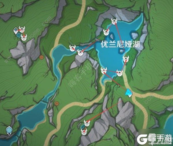 原神新版本湖光铃兰采集路线是什么 最新湖光铃兰采集路线图推荐