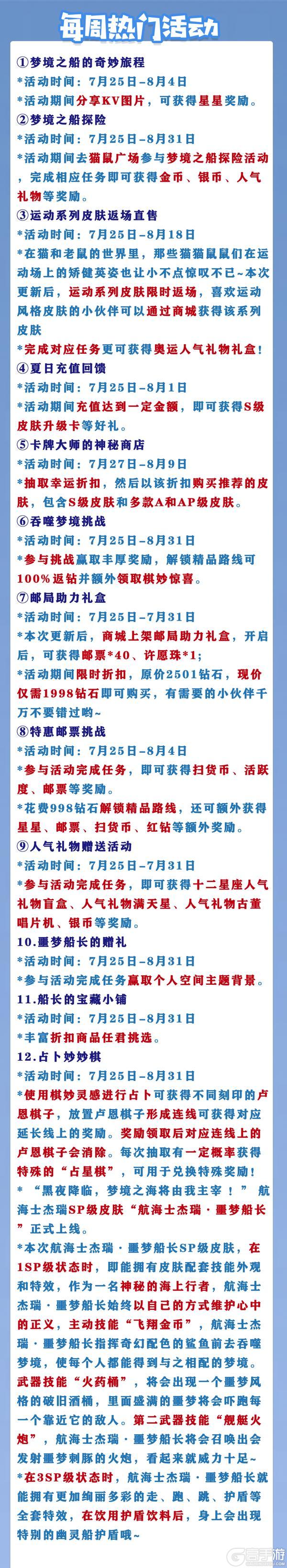 《猫和老鼠》7.25更新公告丨快来一览具体内容吧！