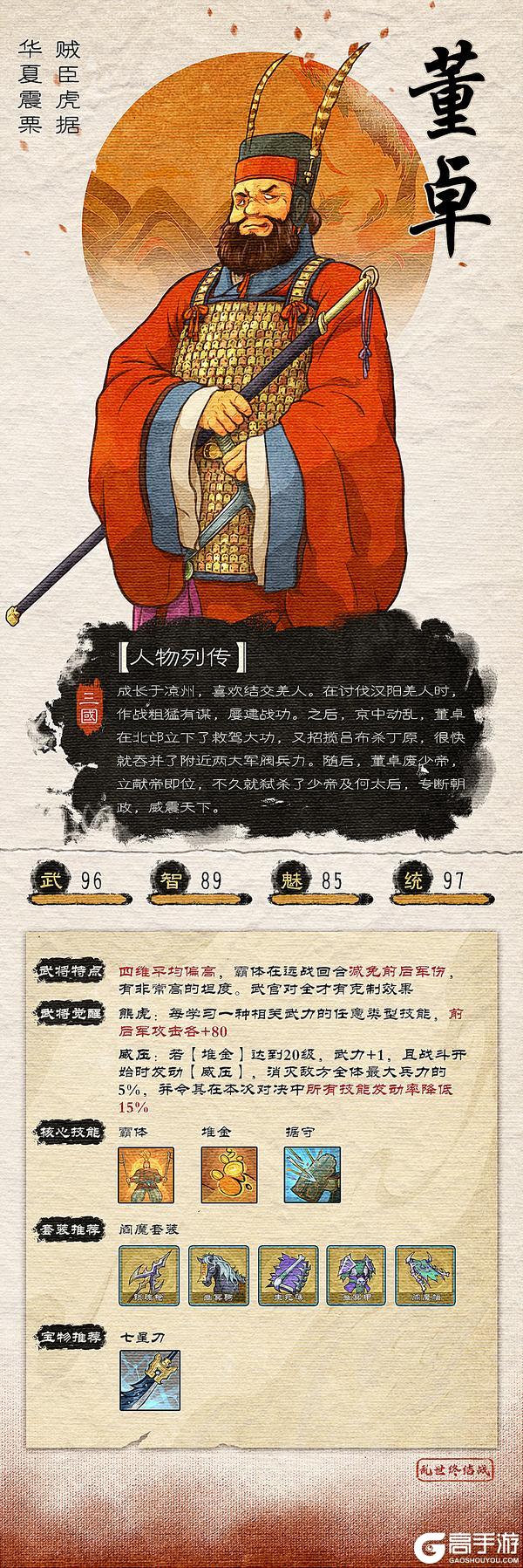 《乱世终结战》武将介绍——董卓