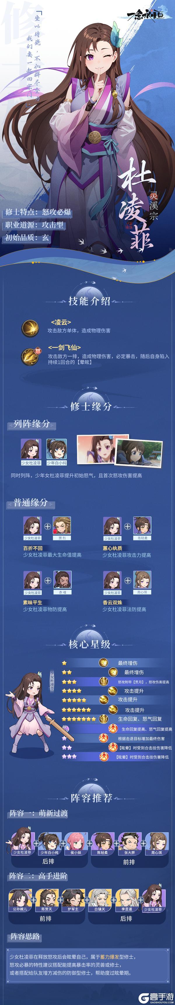 《一念永恒：少年追梦》修士攻略丨少女杜凌菲