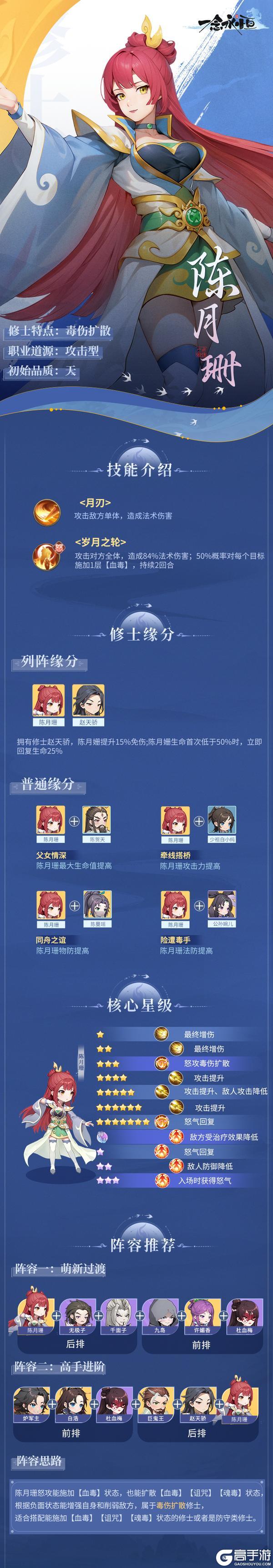 《一念永恒：少年追梦》修士「天品·陈月珊」攻略