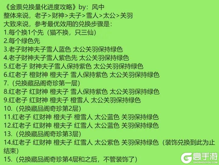 《这就是江湖》金票兑换量化进度攻略分享