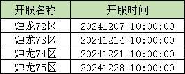 开服信息 |《神州风闻录》2024年12月拟开服表