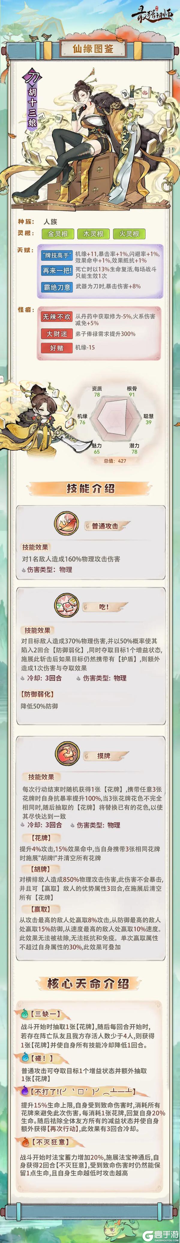 《最强祖师》全新弟子刀修-胡十三娘
