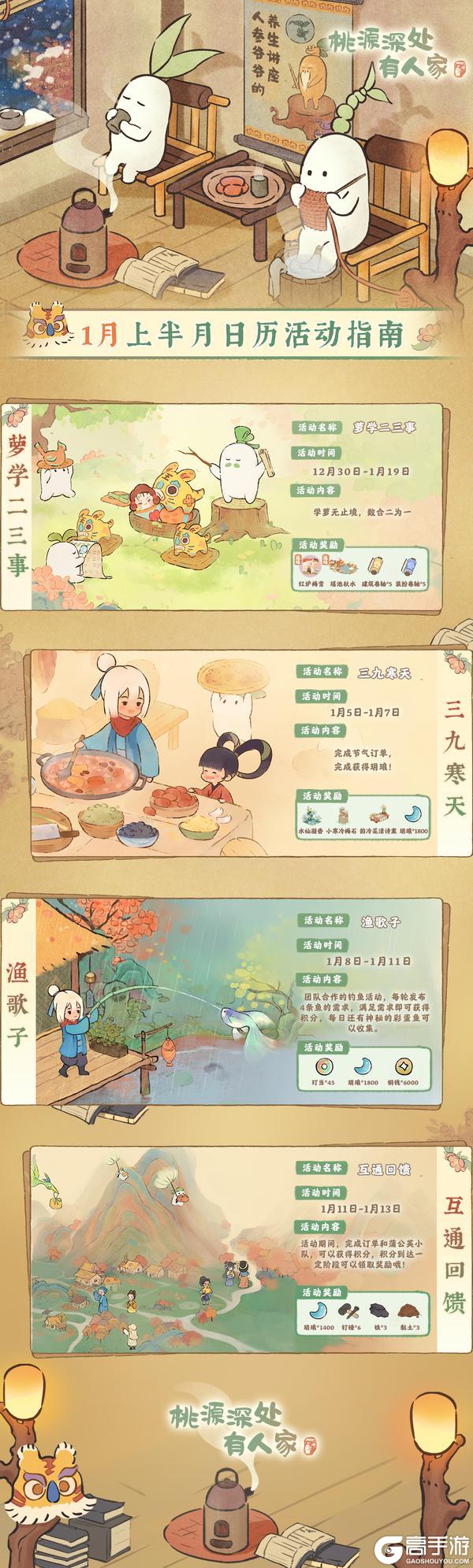 萝萝山一月上半月活动日历来萝！