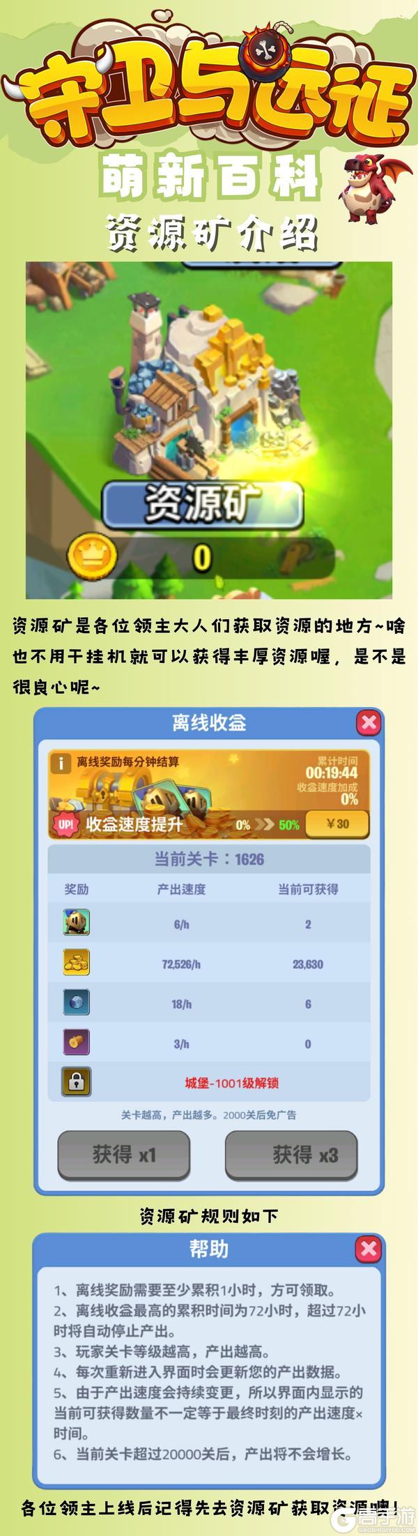 《守卫与远征》资源矿介绍