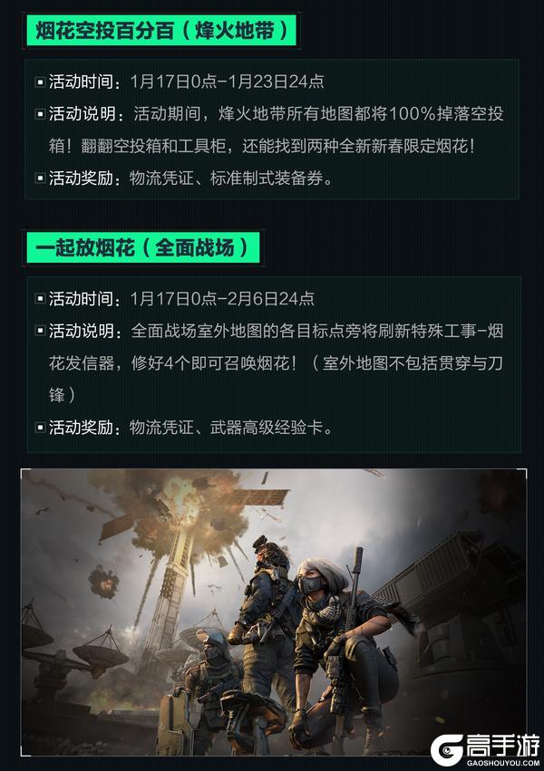 1月15日更新公告丨新赛季“焰火”即将开启!