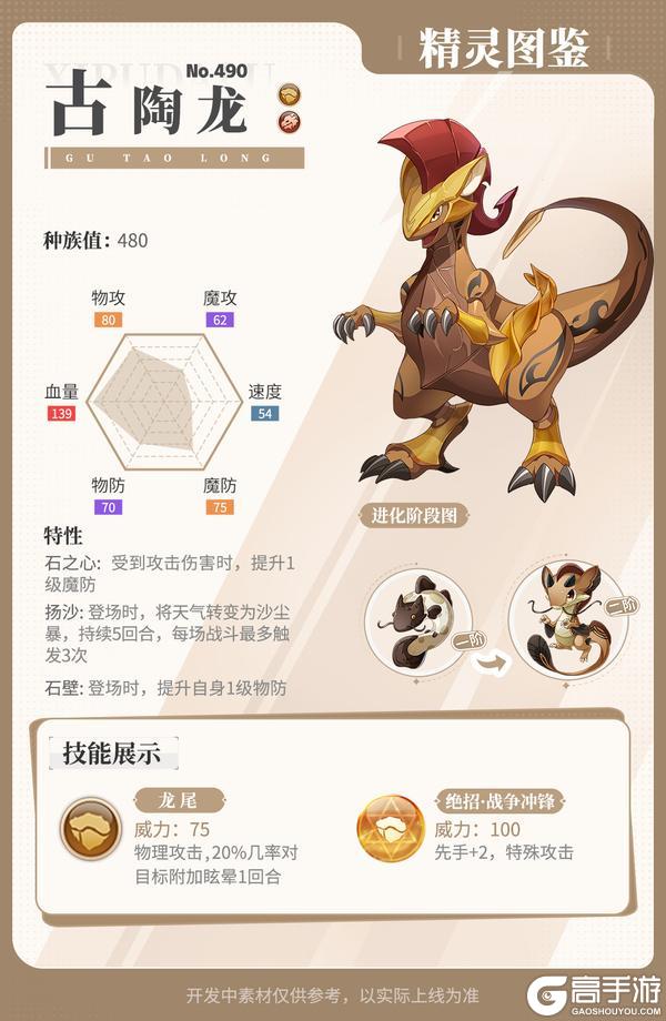 《西普大陆》精灵百科特别版|土陶龙分支进化介绍