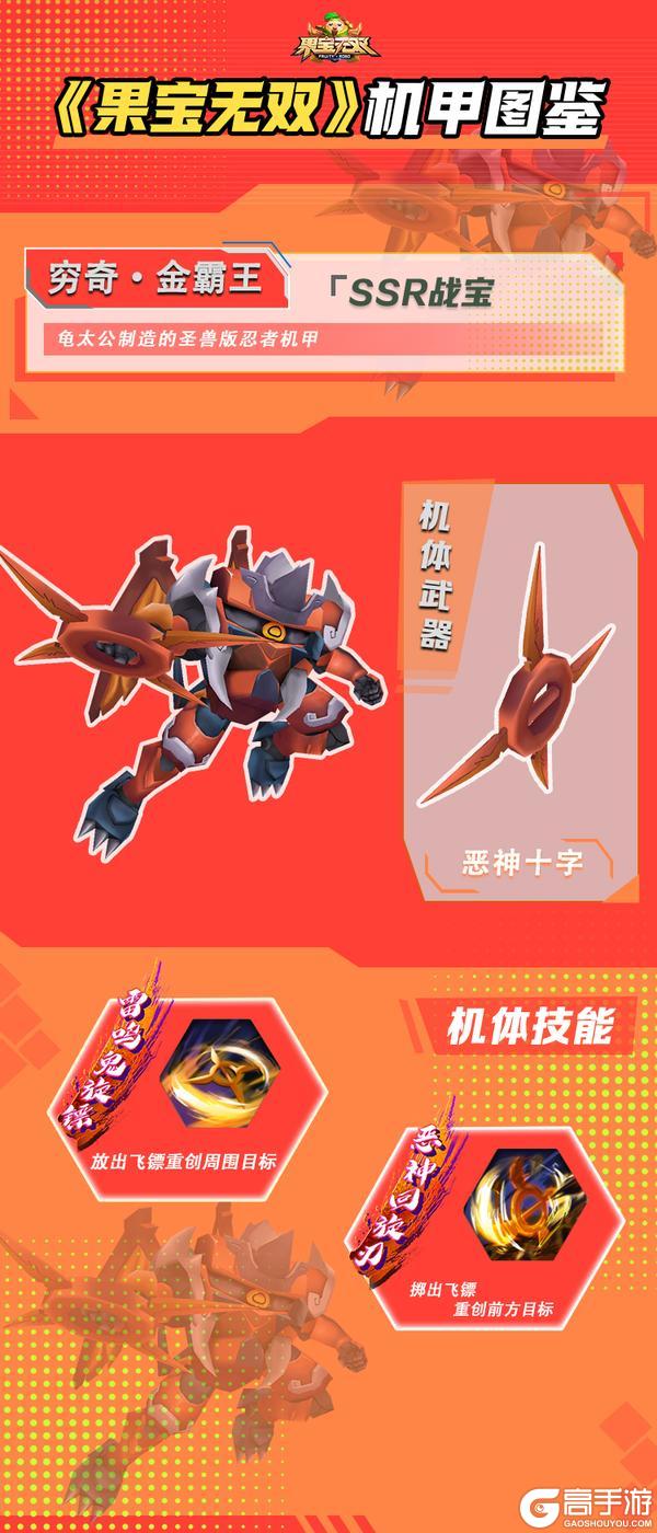 《果宝无双》机甲图鉴 |圣兽机甲-穷奇·金霸王