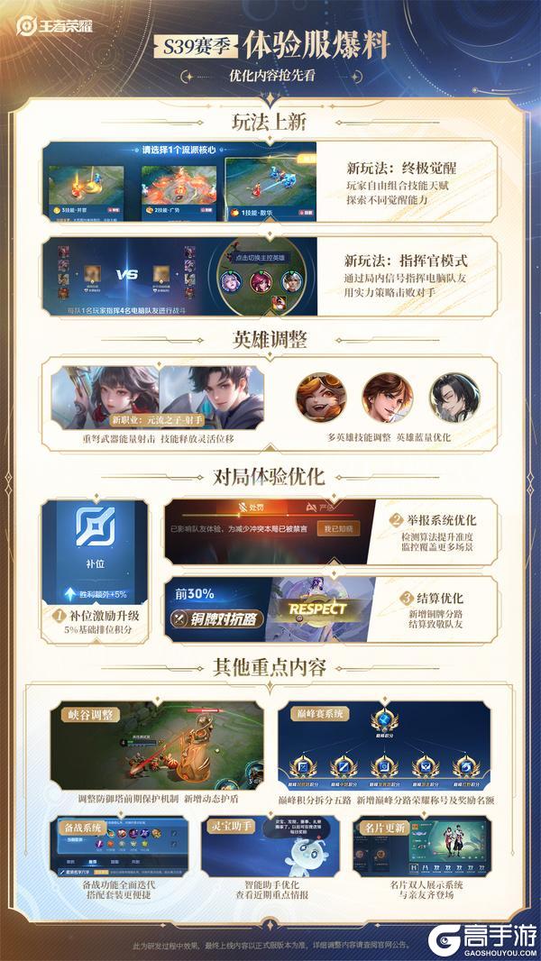S39赛季体验服爆料，优化内容抢先看！