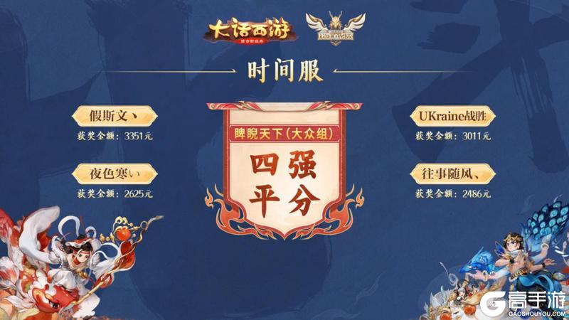 《大话西游》第三届比斗争霸赛获奖名单公示
