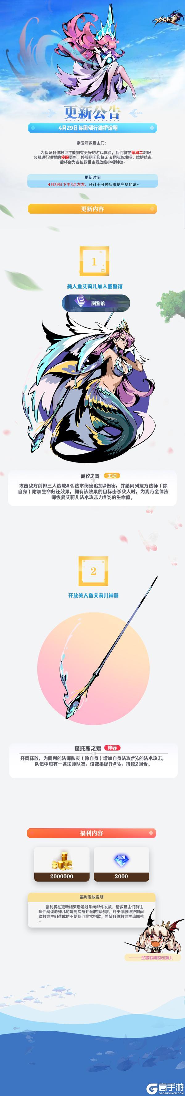 【更新公告】4月29日每周例行维护说明꒰ྀིྀི ੭ ˃̵ᴗ˂̵ ꒱ྀི