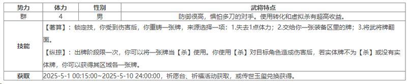 《三国杀OL互通版》开黑季魔司马懿祈愿来袭 五一祈福祢衡、牛辅上新