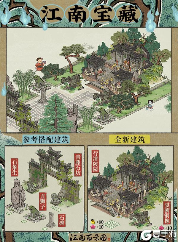 【江南宝藏】全新3*3建筑「行清陵园」及1*3建筑「骐骥铜像」