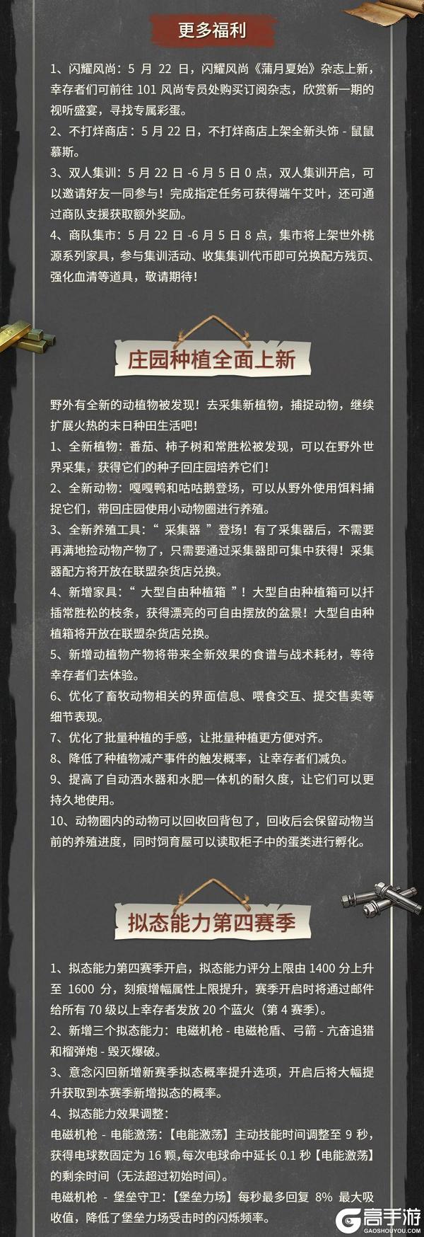 《明日之后》简单生存专服5月21日更新公告