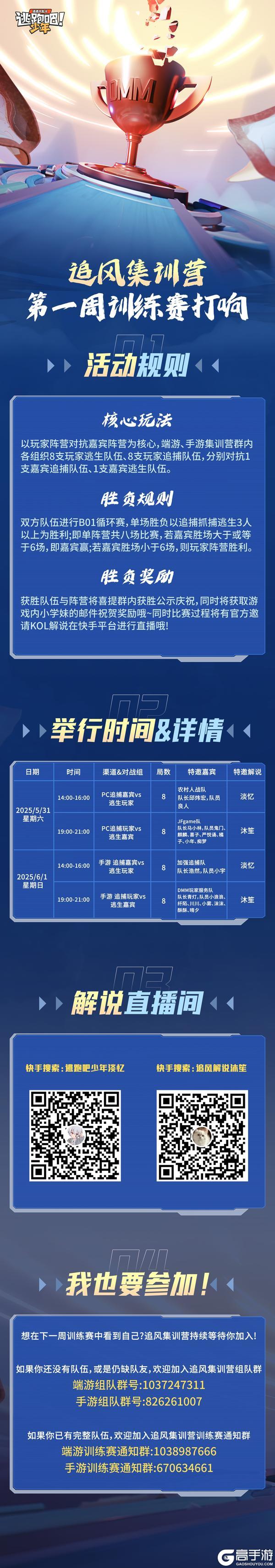 《逃跑吧！少年》追风杯集训营开启！