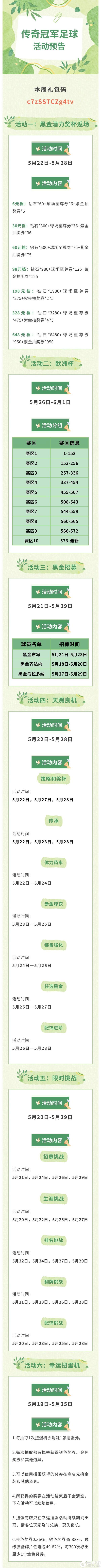 《传奇冠军足球》活动预告|黑金潜力奖杯限时返场