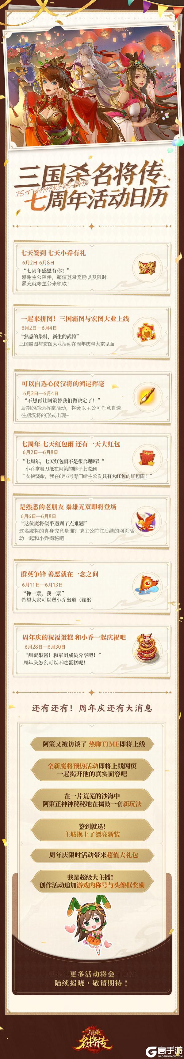 抢先看!《三国杀名将传》七周年庆典活动曝光