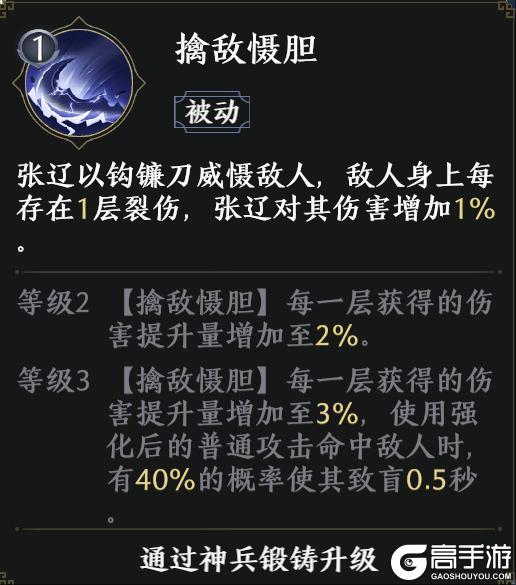 【武将焕新】三军齐解甲，一箭定军心！金将张辽技能迭代震撼来袭