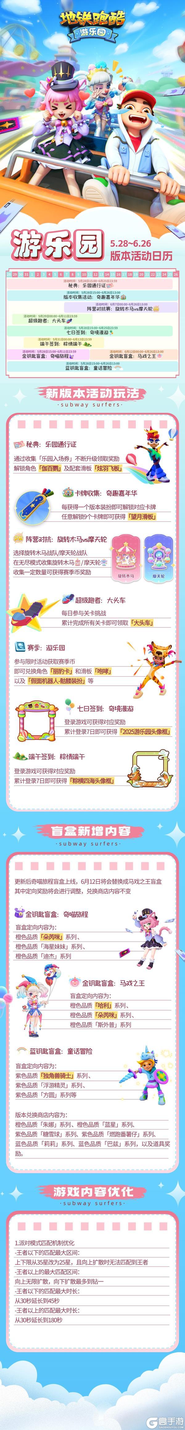 【版本活动日历】乐园开场，游玩指南请查收