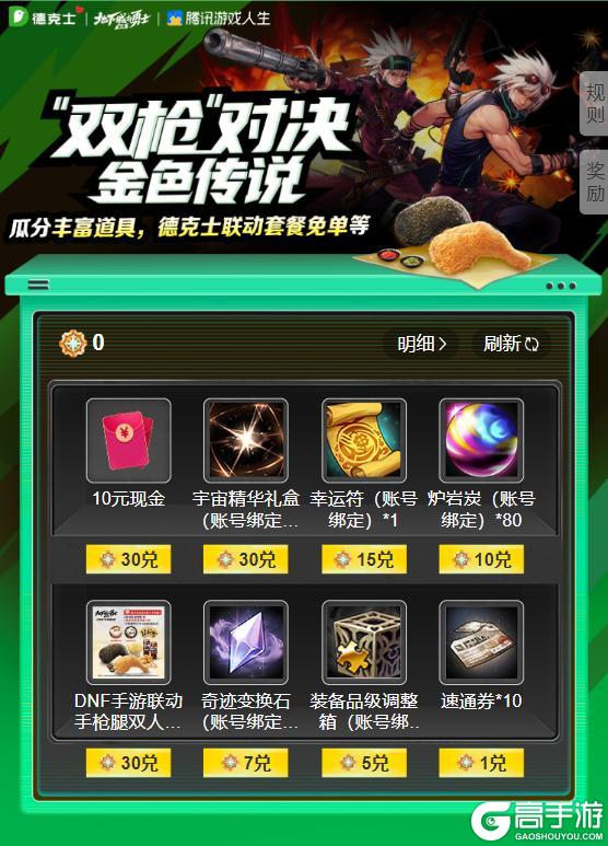 《地下城与勇士起源》DNF手游×德克士联动限定来袭！双枪对决，金色传说！