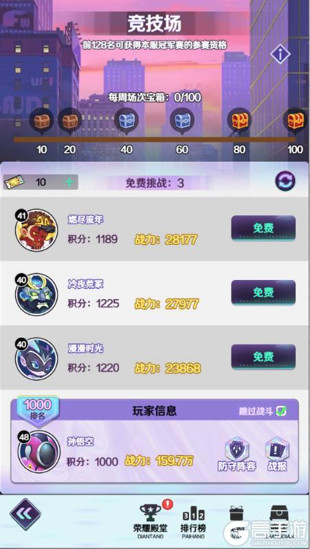 《倾世西游》本服竞技场系统介绍