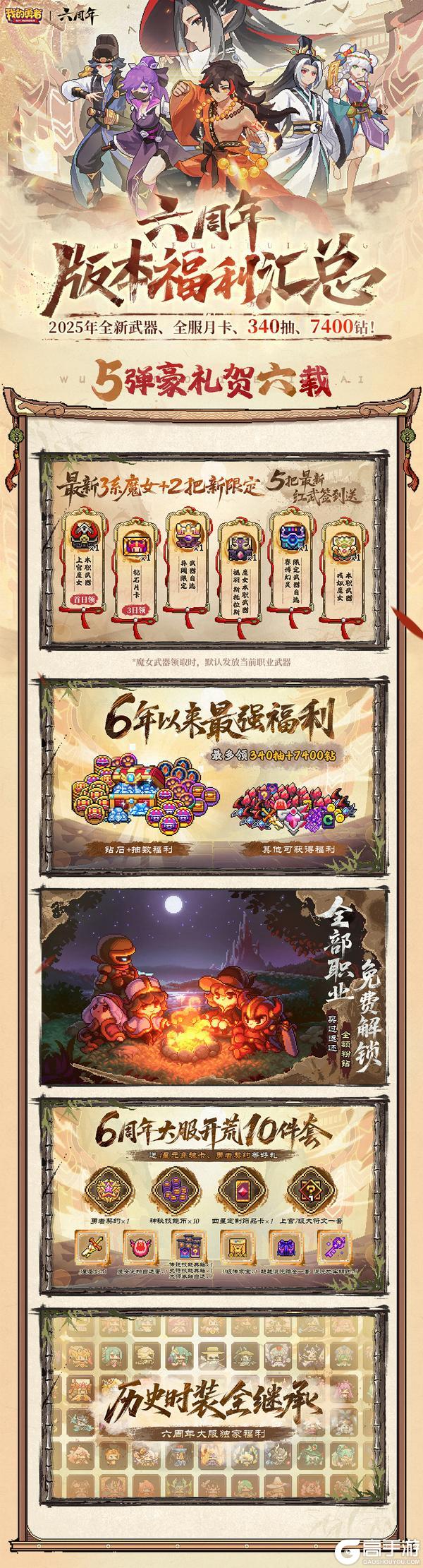 【0709六周年】版本月历+福利汇总来袭！（含礼包码&抽奖）