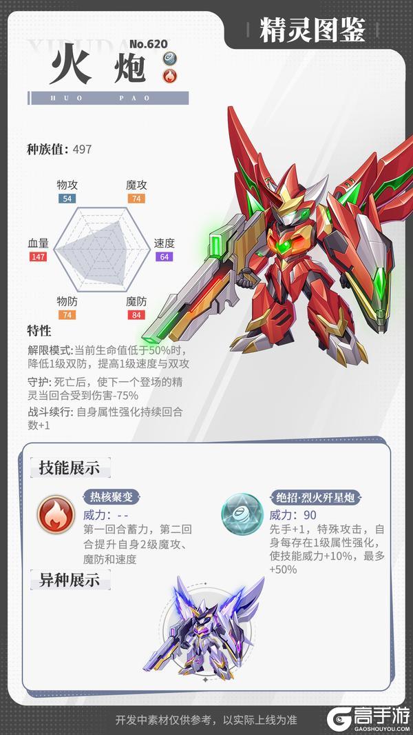 精灵百科|火炮&烟云龙&超速小赛&巡游守卫