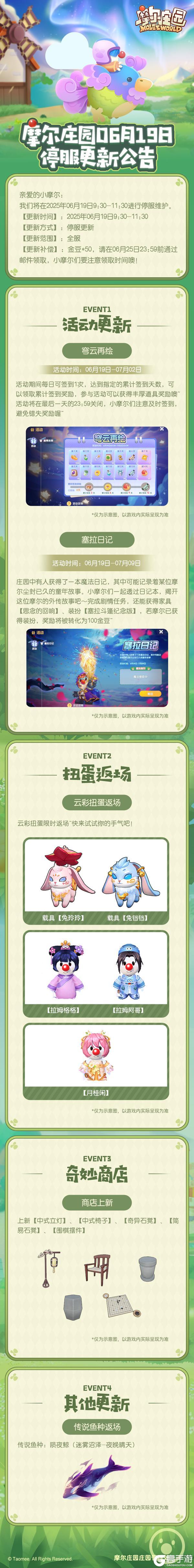 摩尔庄园6月19日更新公告