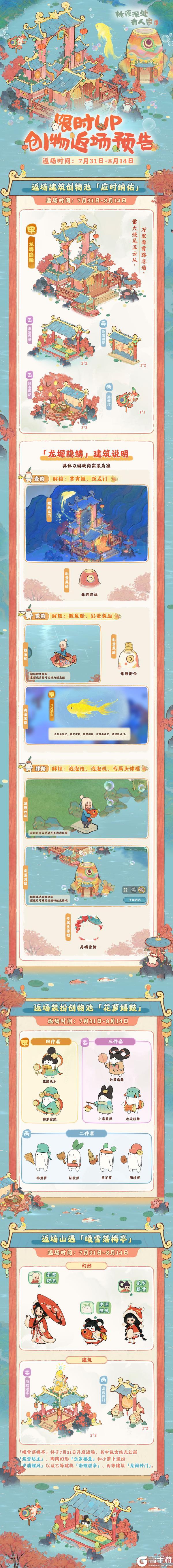 嬉游越龙门！「应时纳佑」建筑池即将返场萝