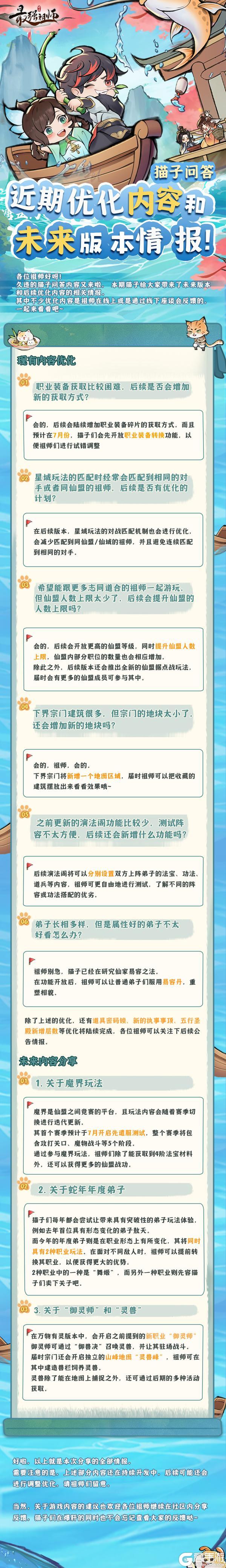 猫子问答|近期优化内容和未来版本情报