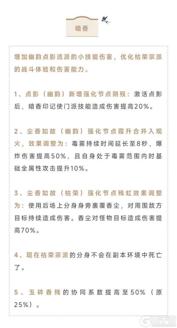 《一梦江湖》各门派平衡性调整测试即将启动