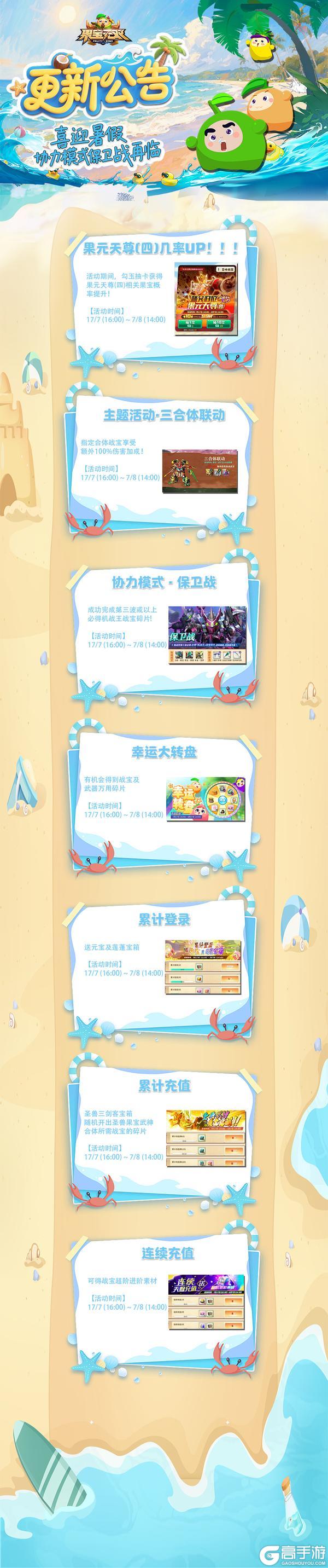 《果宝无双》7月17日更新公告丨保卫战再临 喜迎暑期