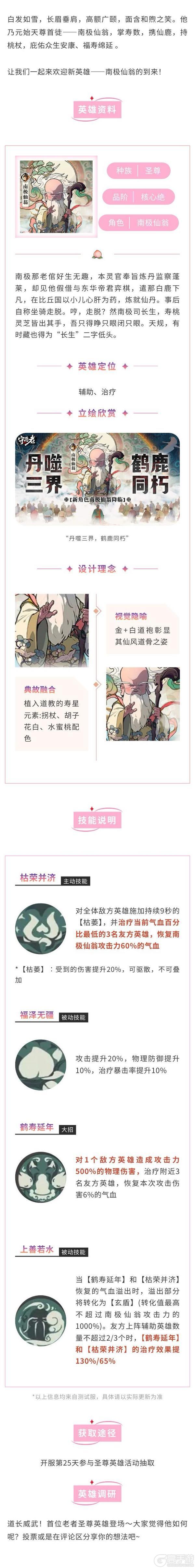 【新英雄预告】南极仙翁驾到！一起来扒扒他的底细吧～