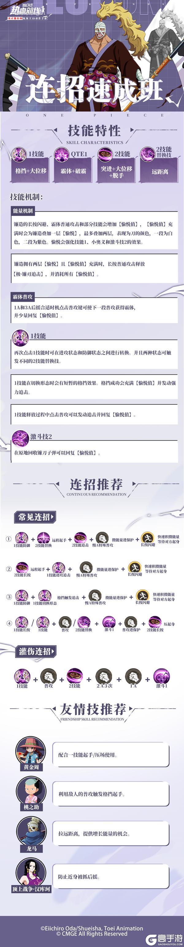 《航海王热血航线》「斩人魔·镰造」必看连招指南：掌握能量！