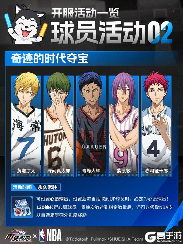 《黑子的篮球：街头对决》开服活动一览！