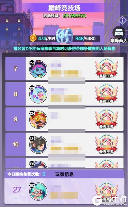 《倾世西游》巅峰竞技场系统介绍