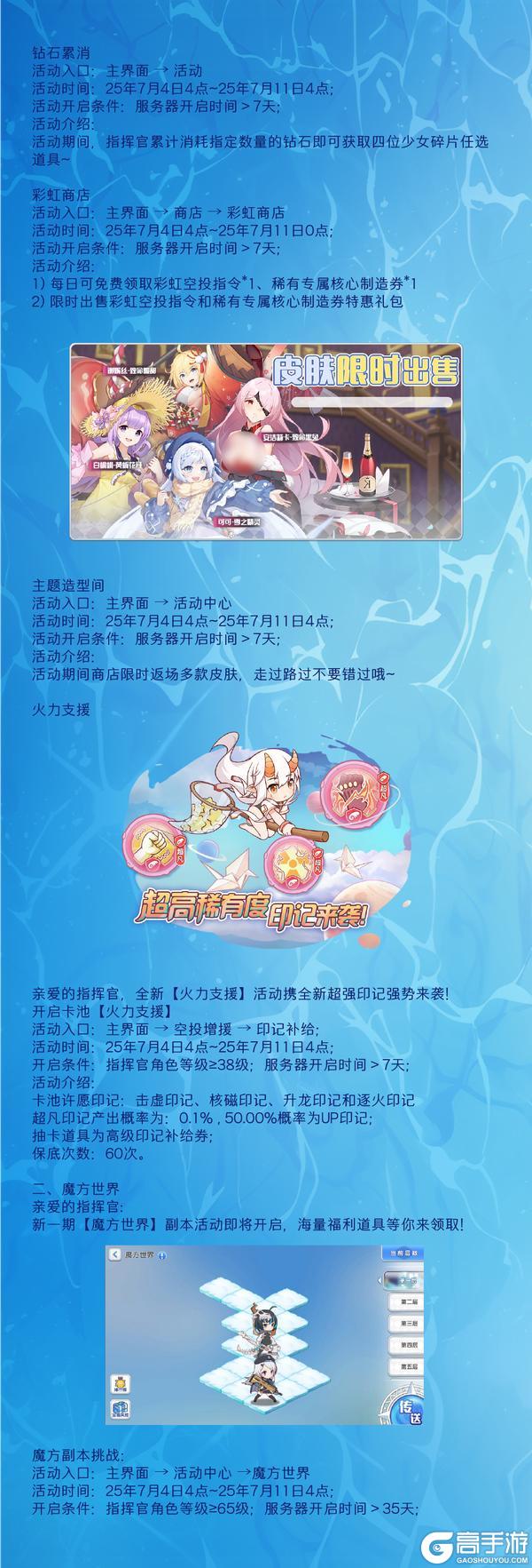 《冒险小分队》0704·活动预告·泳装返场