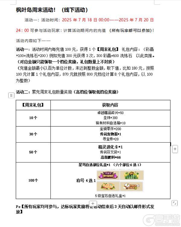 枫叶岛周末线下活动