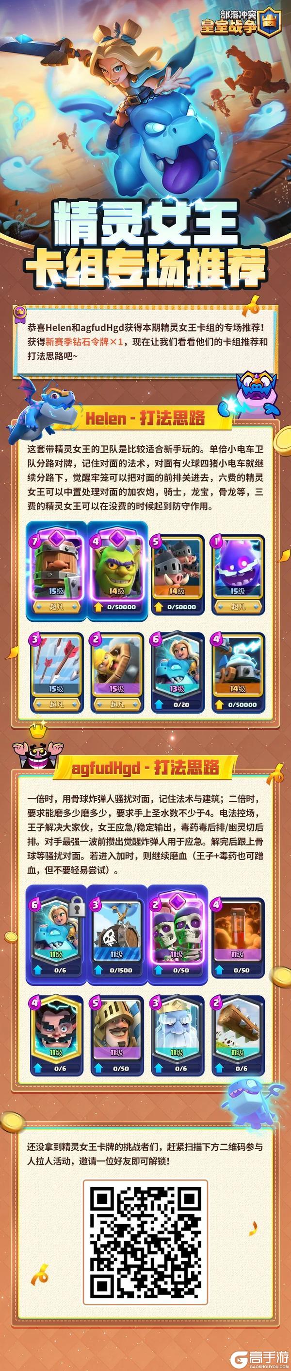 精灵女王卡组搭配和打法，各位挑战者怎么看