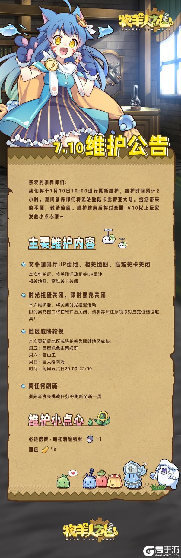 7月10日更新公告