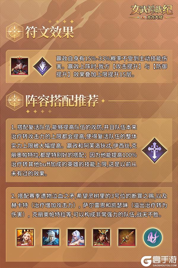 英雄档案 | 嬴政：始皇君临，玩转buff的真神