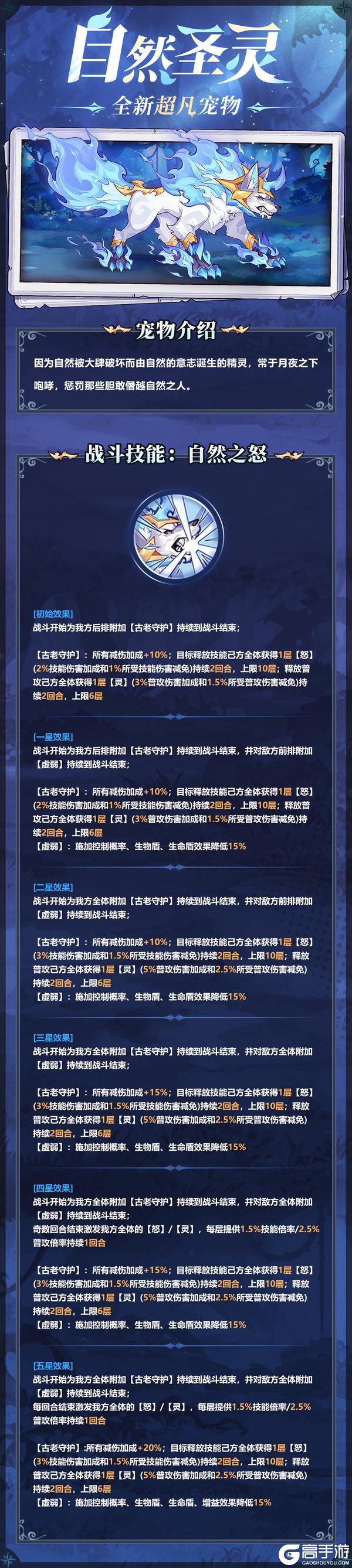 【7.17二周年】全新超凡宠物——自然圣灵丨技能信息汇总