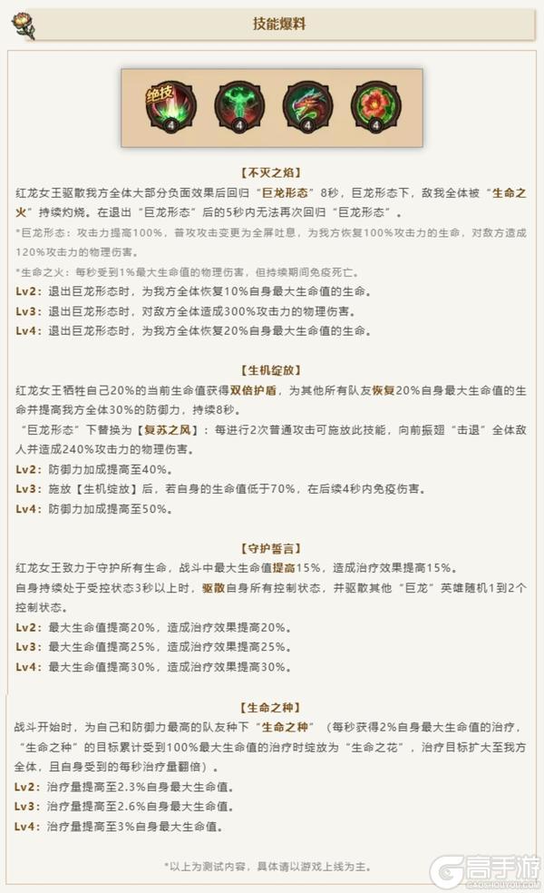英雄登场爆料丨生命缚誓不灭龙炎「红龙女王」破契而至见面礼送上