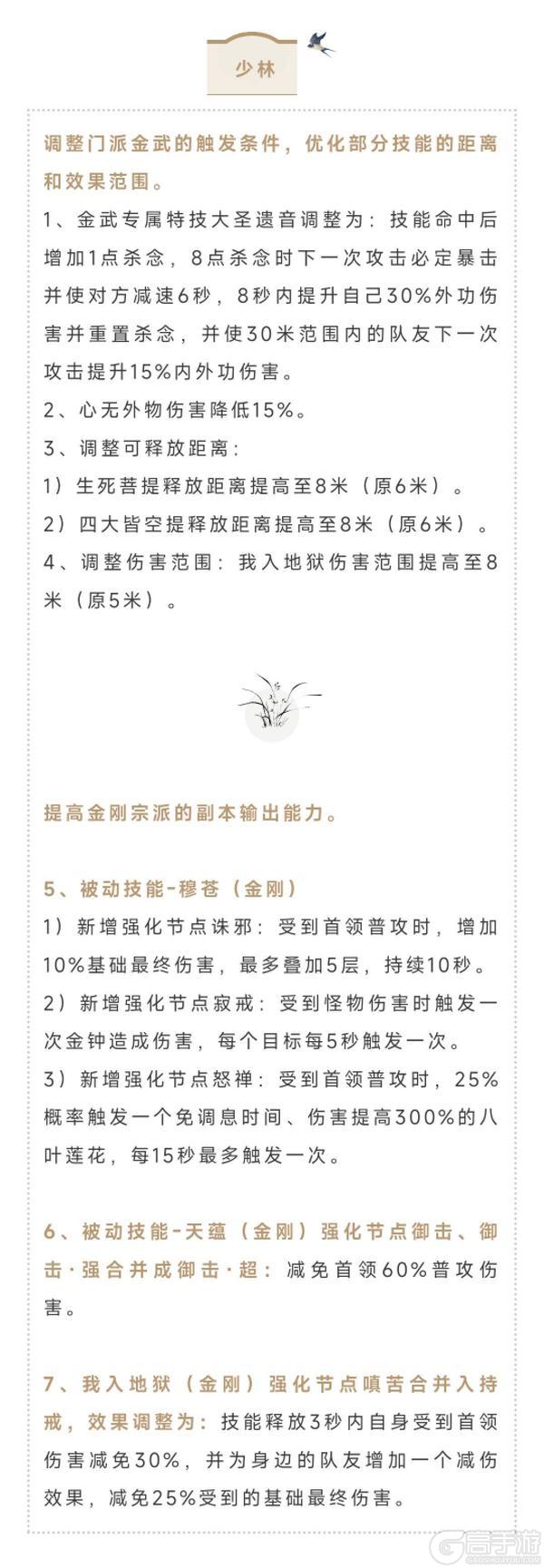 《一梦江湖》各门派平衡性调整测试即将启动