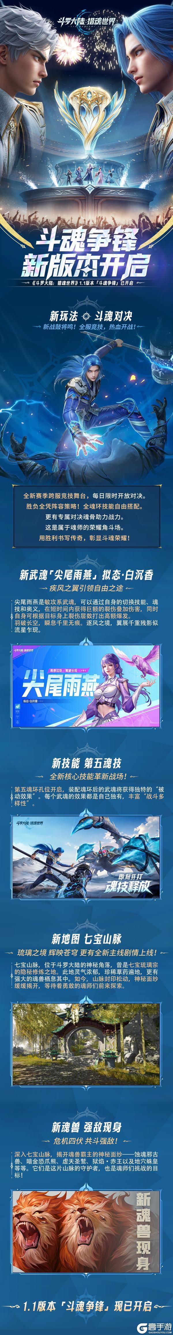 1.1版本「斗魂争锋」已正式开启，战鼓已鸣，热血开战！