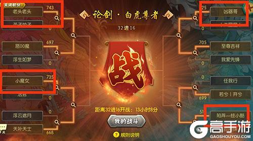 葫芦娃天下第一跨服赛32进16预测