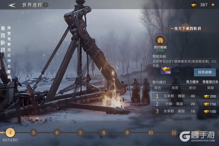 问鼎三国--游戏玩法--世界进程